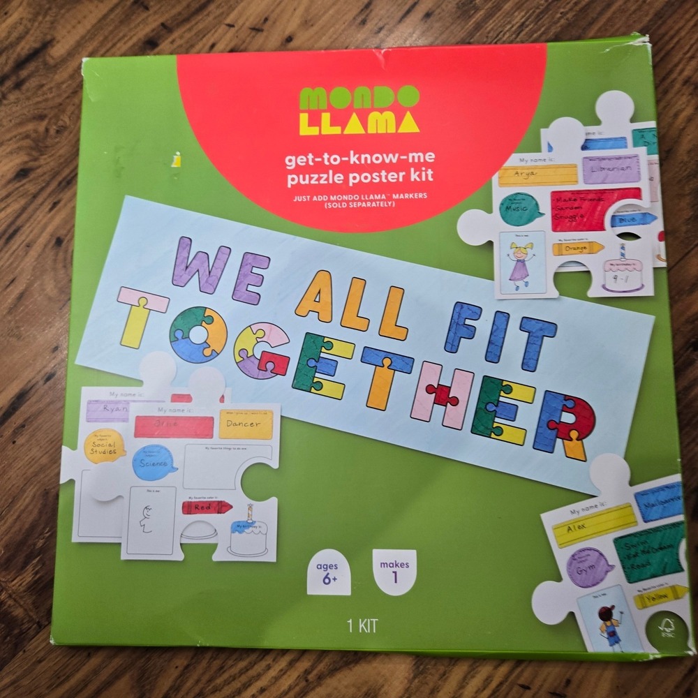 Get‎ To Know Me Puzzle Poster Kit Ages 6 Plus Craft Activity